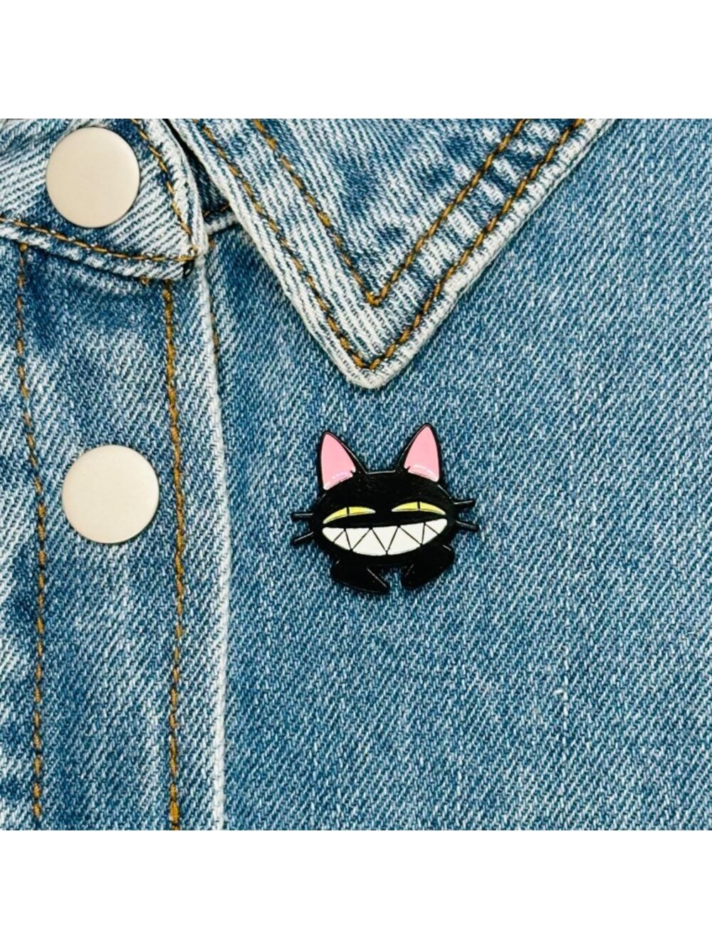 ⭐The Legend of LUOXIAOHEI Luo Xiaohei Hei Black Cat Metal Brooch Cat Enamel Pin⭐